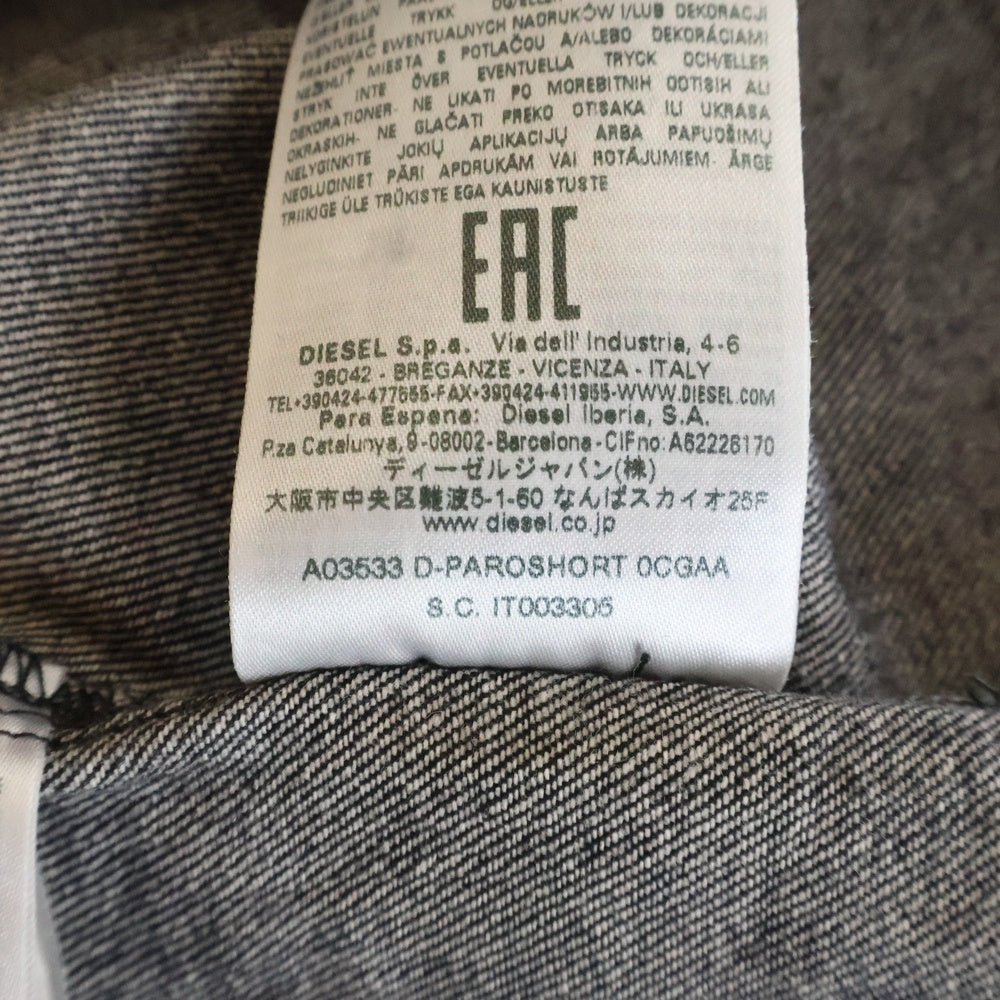 DIESEL(ディーゼル) D-PAROSHORT ディーパロ ショートスリーブ デニムシャツ ブラック A03533