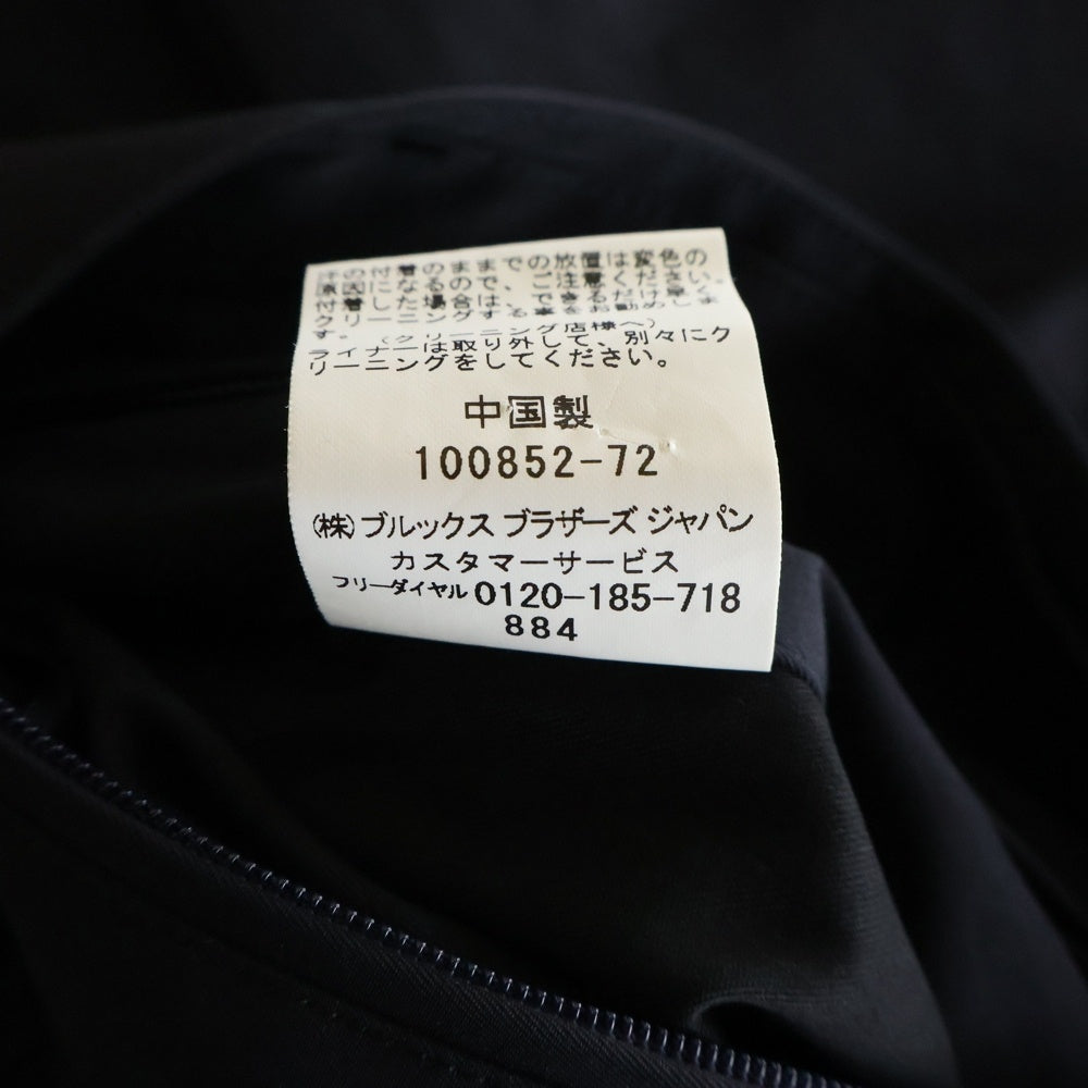 BROOKS BROTHERS(ブルックス ブラザーズ) チェックライナー付き ウール ロングステンカラーコート ブラック