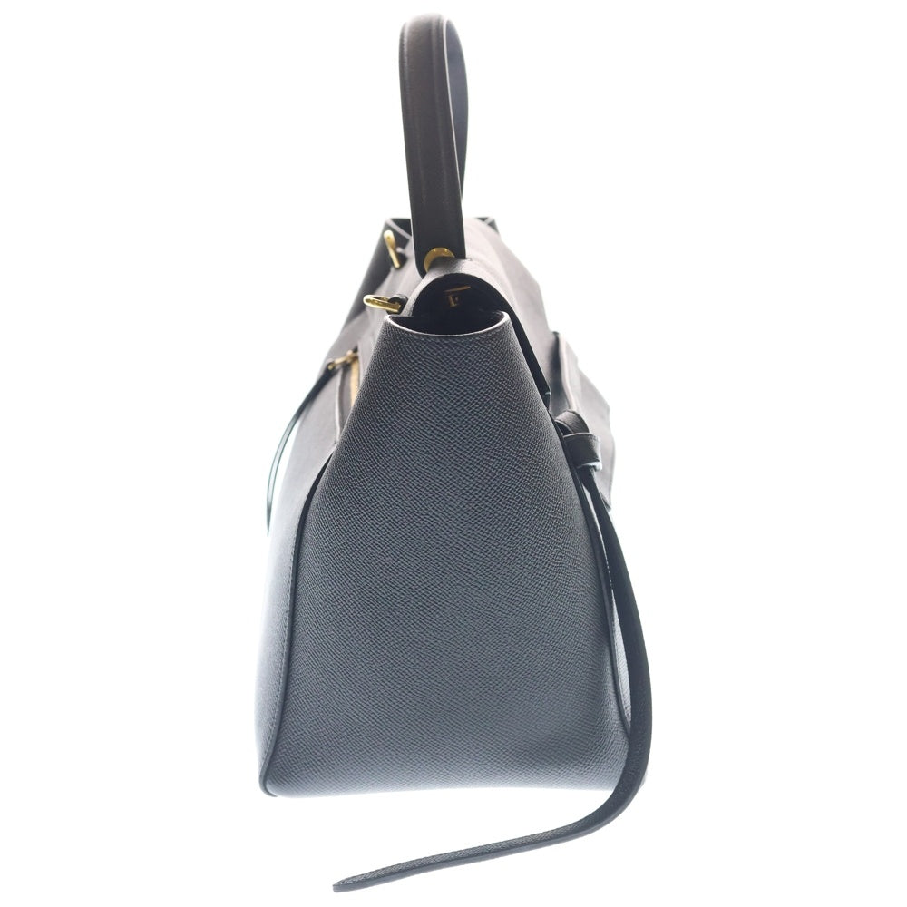 CELINE(セリーヌ) ベルトバッグ マイクロ レザー 2WAYバッグ ハンドバッグ ショルダーバッグ ブラック ゴールド金具 レディース