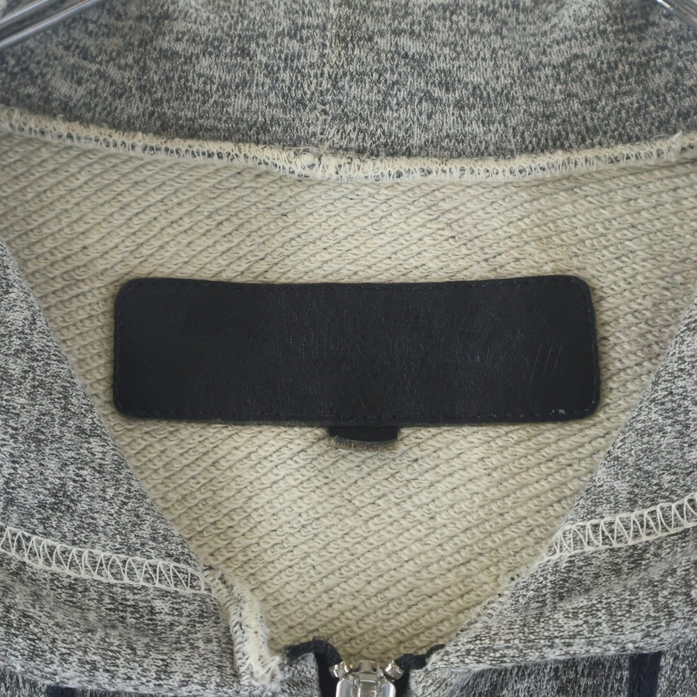 CHROME HEARTS(クロムハーツ) MATTY BOY ZIP-UP HOODIE DARLIN マッティーボーイ バックプリント ダガージップ 切替デザイン レーヨン混 スウェット ジップアップパーカー グレー