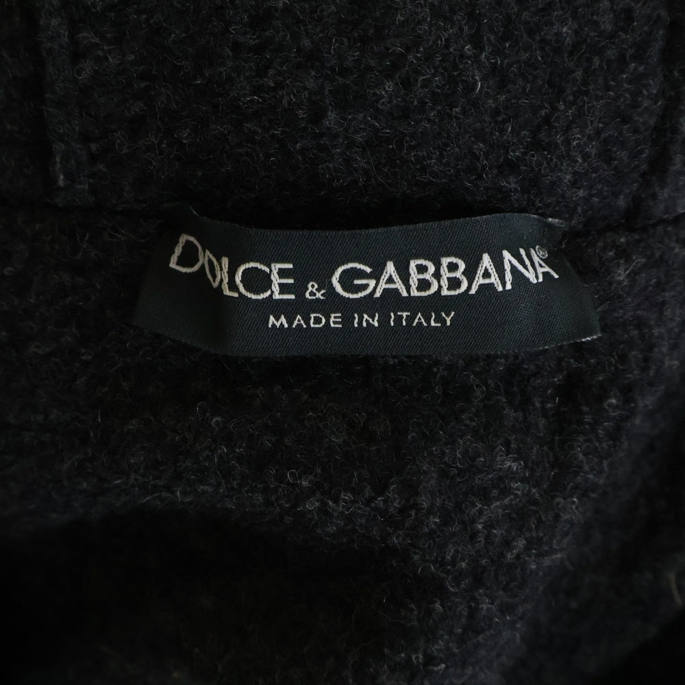 DOLCE & GABBANA(ドルチェアンドガッバーナ) ドローストリング ナイロン パファー 中綿ジャケット ブラック G9AG9G