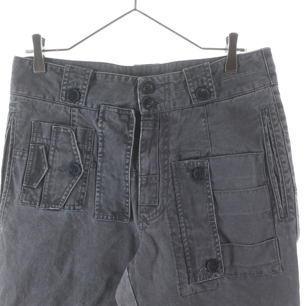 DOLCE & GABBANA(ドルチェアンドガッバーナ) 再構築デザイン コットン カーゴパンツ グレー G3AZHZ