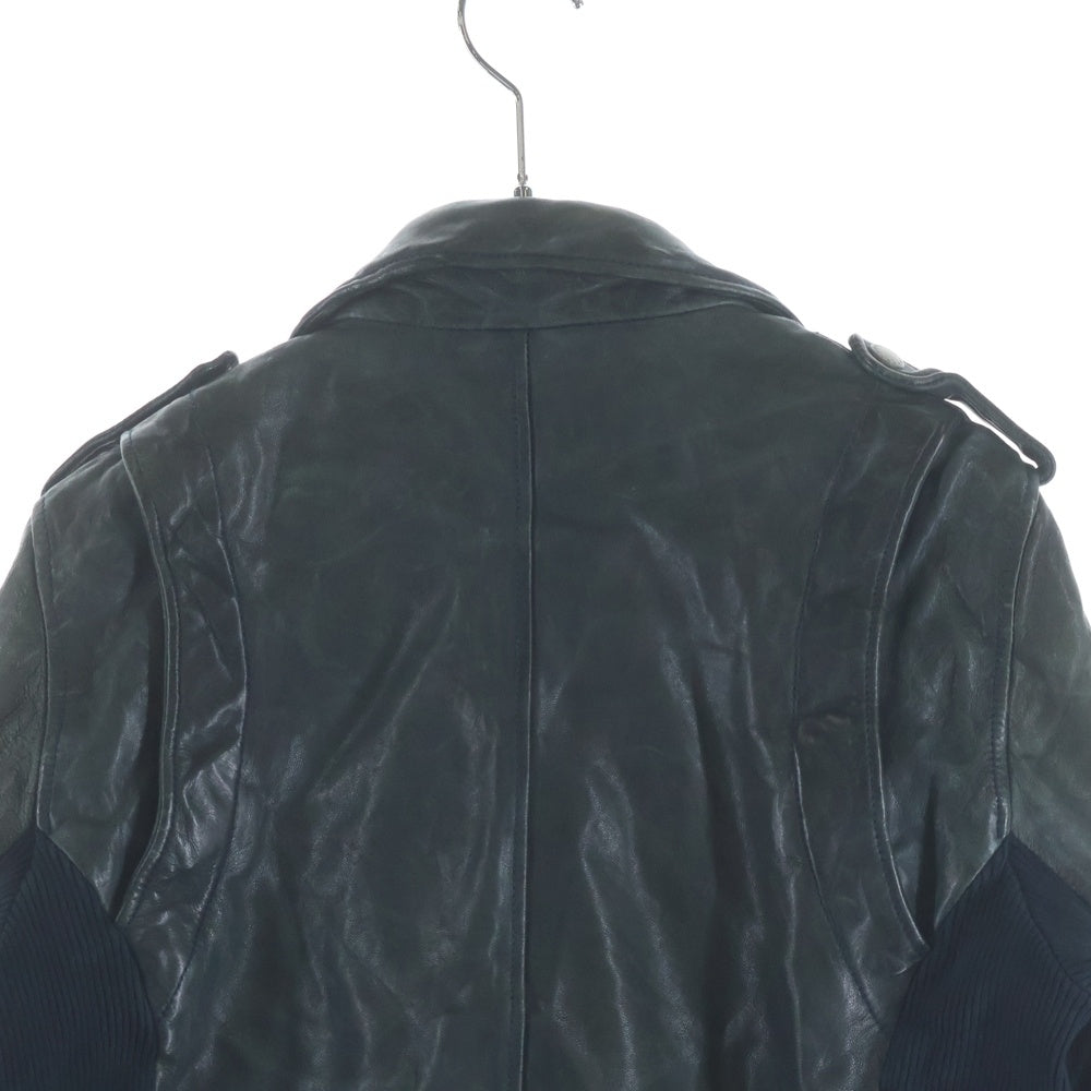 glamb(グラム) MARLON RIDERS JACKET マーロン ダブルライダース ラムスキン レザージャケット グリーン GB16WT JKT10