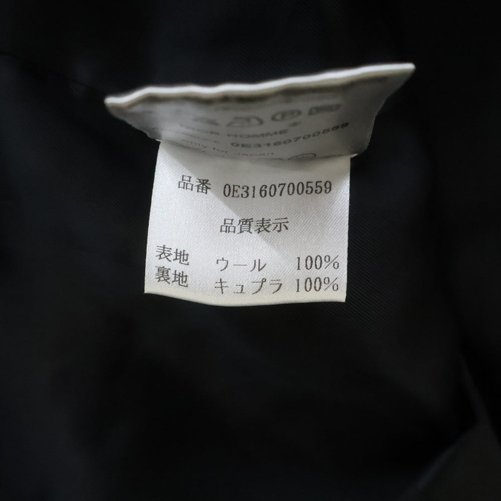 Dior HOMME(ディオールオム) 10SS クリスヴァンアッシュ期 フーデッドデザイン ウールジレベスト ブラック 0E3160700559