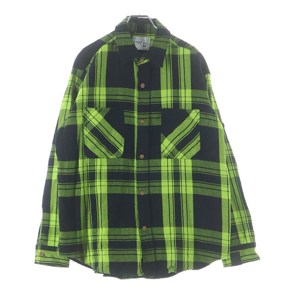 N.HOOLYWOOD(エヌハリウッド) 24SS ×BIG MAC SHIRT ビッグマック チェック柄 コットンフランネル長袖シャツ ブラック/グリーン 2241-SH27-012