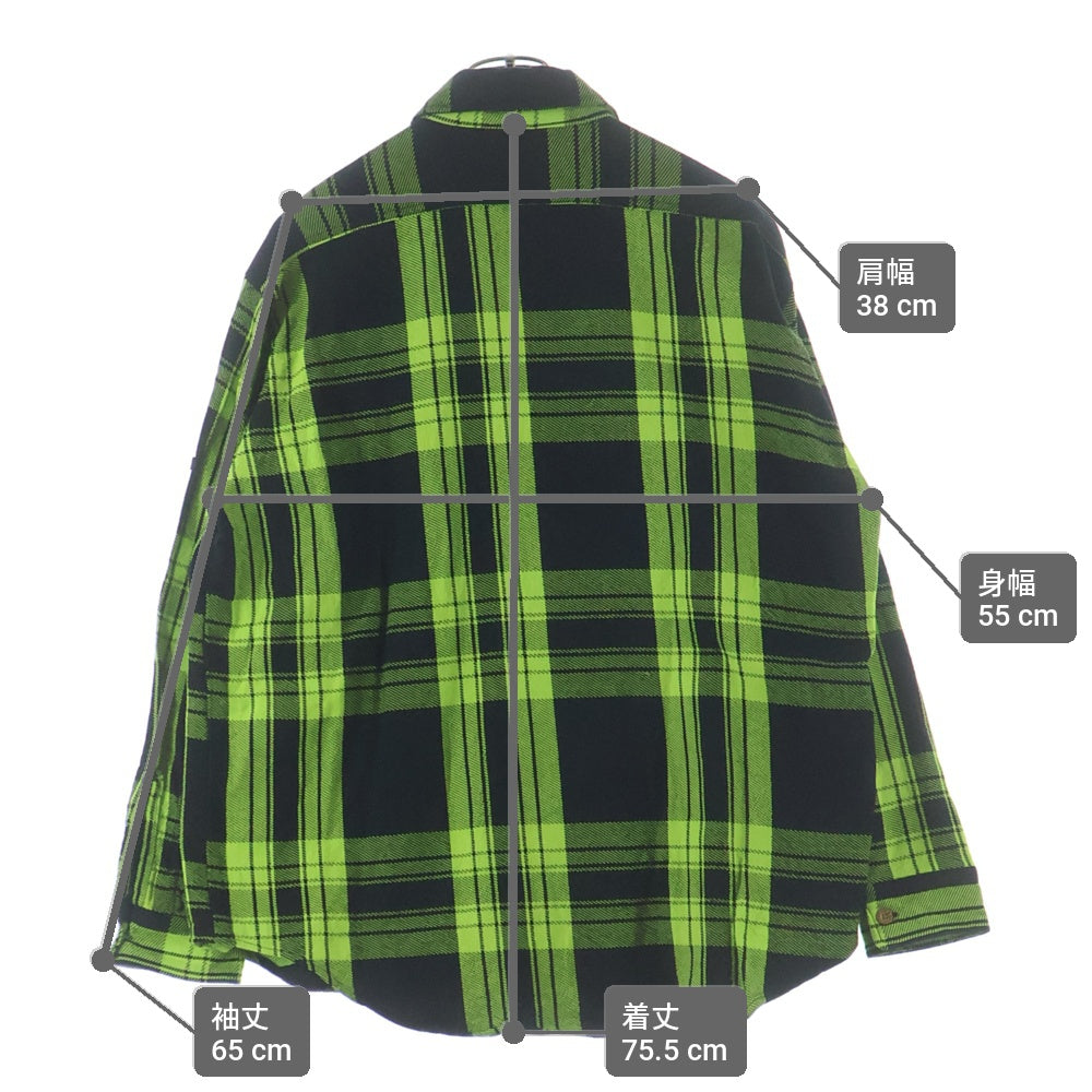 N.HOOLYWOOD(エヌハリウッド) 24SS ×BIG MAC SHIRT ビッグマック チェック柄 コットンフランネル長袖シャツ ブラック/グリーン 2241-SH27-012