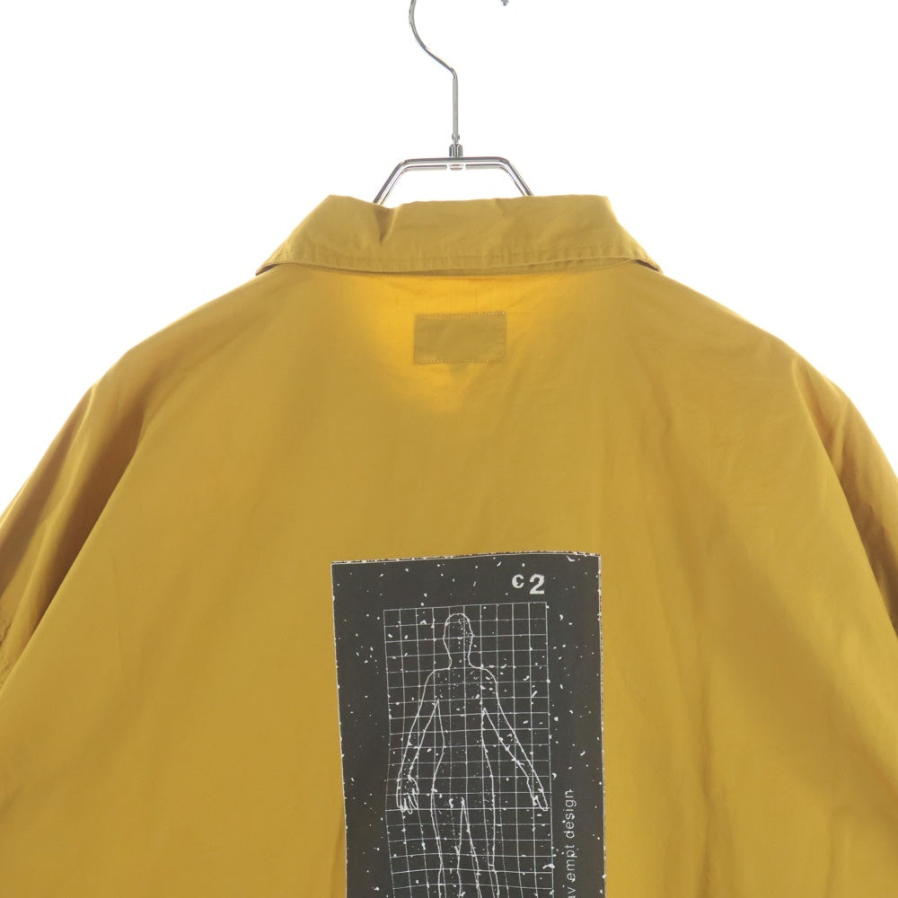 C.E(シーイー) 18AW HALF ZIP BIG SHIRT グラフィックプリント ハーフジップ ビッグ 長袖シャツ イエロー