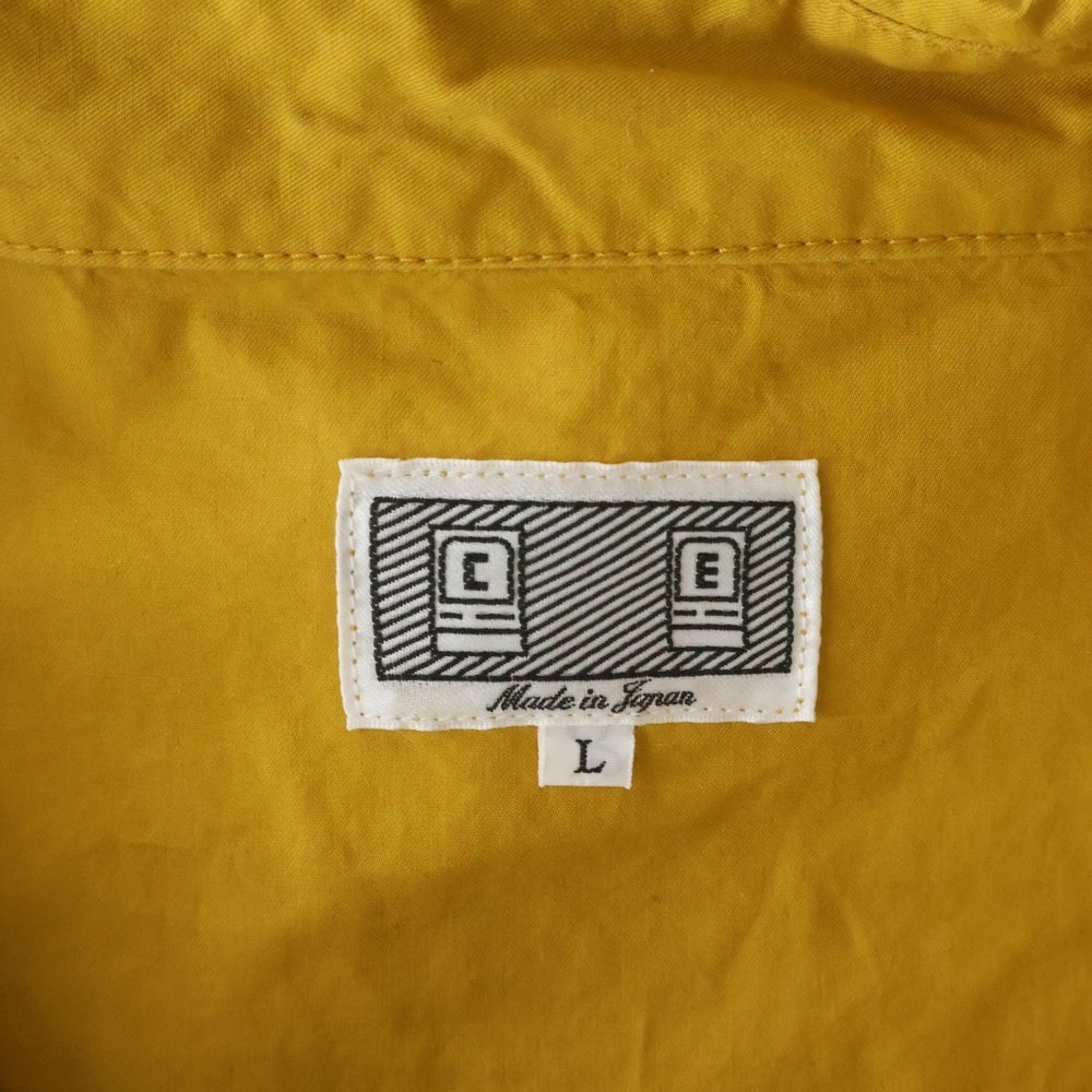 C.E(シーイー) 18AW HALF ZIP BIG SHIRT グラフィックプリント ハーフジップ ビッグ 長袖シャツ イエロー