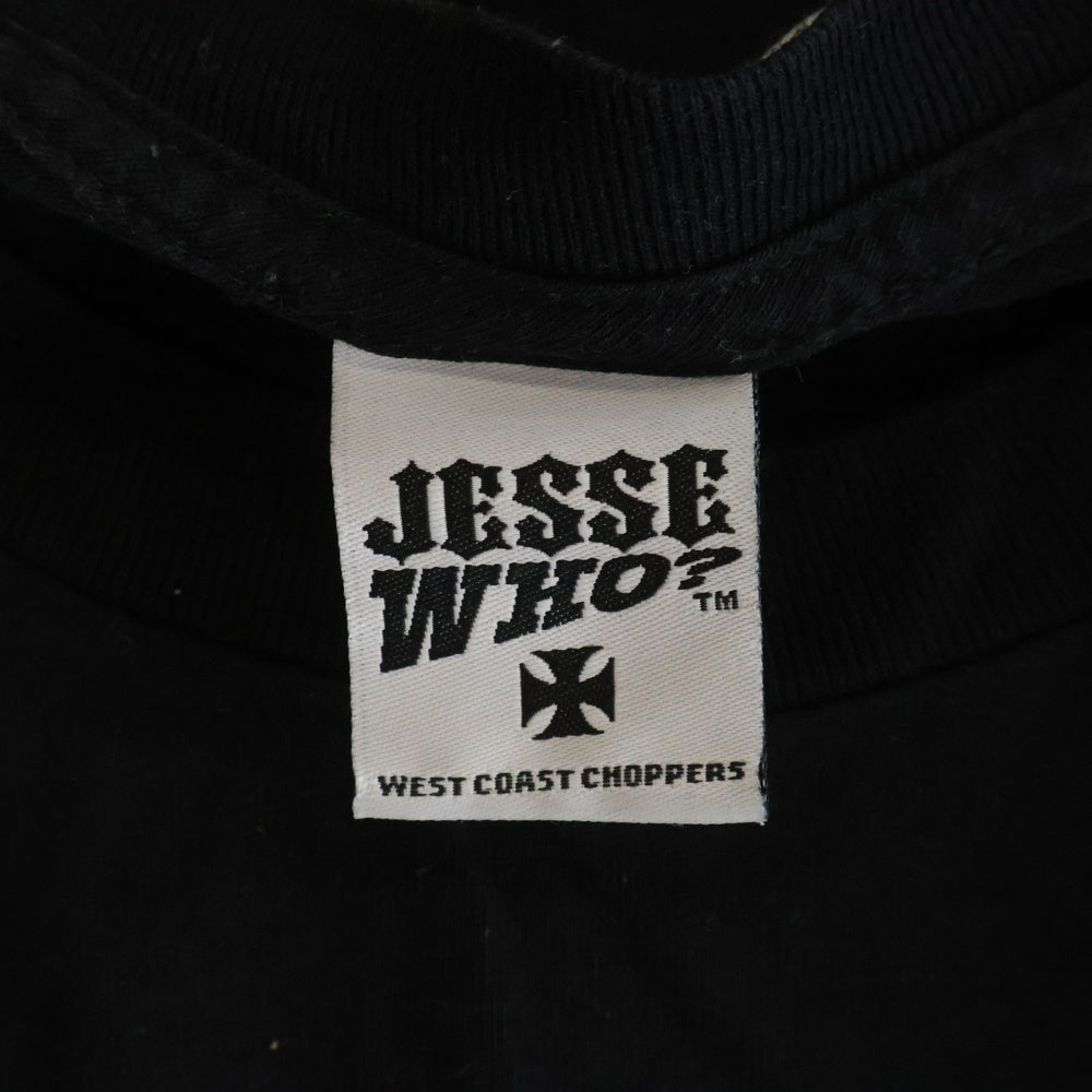 VINTAGE(ヴィンテージ) 00s WEST COAST CHOPPERS IRON CROSS ウェストコーストチョッパーズ アイロンクロス 両面プリント クルーネック長袖Tシャツカットソー ブラック