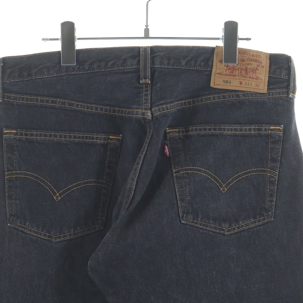 Levi's(リーバイス) 00s VINTAGE 501 ヴィンテージ ボタン裏553 USA製 先染めブラック デニムパンツ ブラック 501-0155