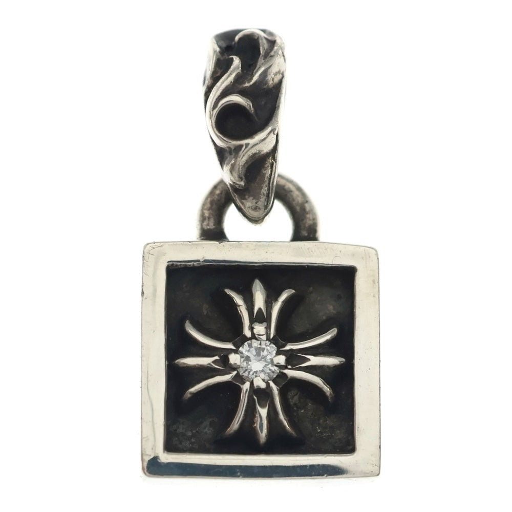 CHROME HEARTS(クロムハーツ) FRAMED CH PLUS 1DIA フレームドCHプラス 1ダイヤ ペンダントトップ シルバー