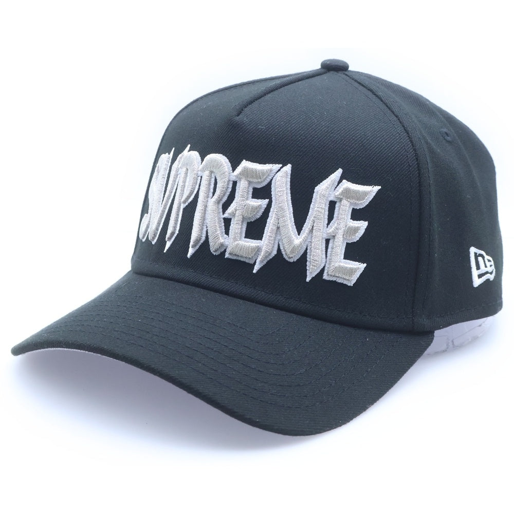 SUPREME(シュプリーム) 25AW Sharp Spellout Adjustable New Era シャープスペルアウト アジャスタブルニューエラ 5パネル エンブロイダリーロゴ ベースボールキャップ 帽子 ブラック