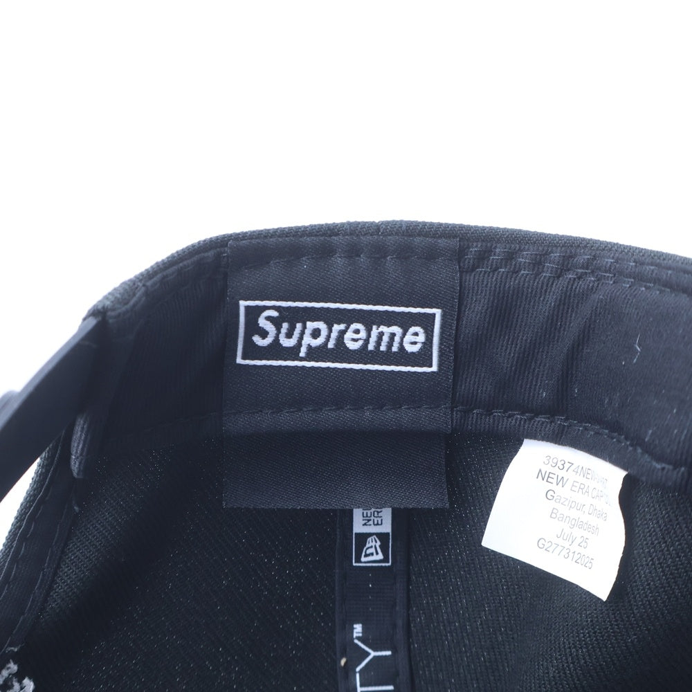 SUPREME(シュプリーム) 25AW Sharp Spellout Adjustable New Era シャープスペルアウト アジャスタブルニューエラ 5パネル エンブロイダリーロゴ ベースボールキャップ 帽子 ブラック