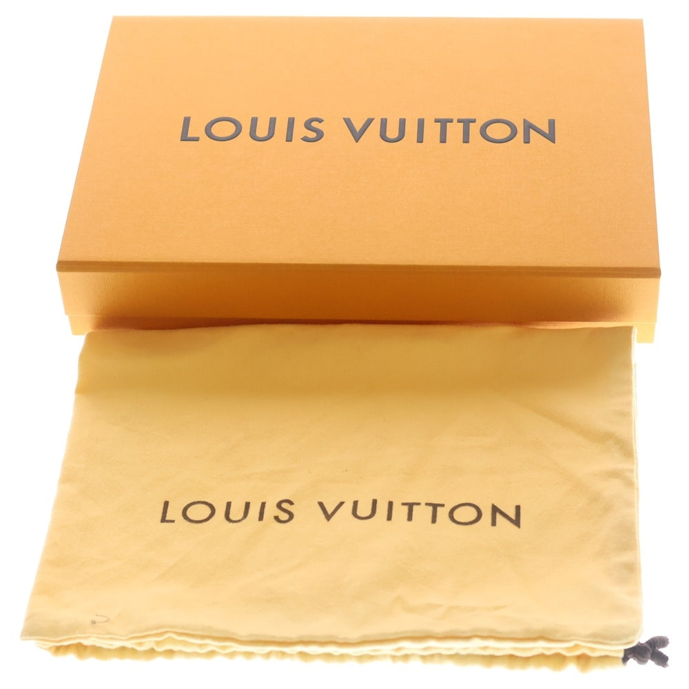 LOUIS VUITTON(ルイヴィトン) イタリア製 エンブロイダリーロゴ ウールニット ストール マフラー ネイビー
