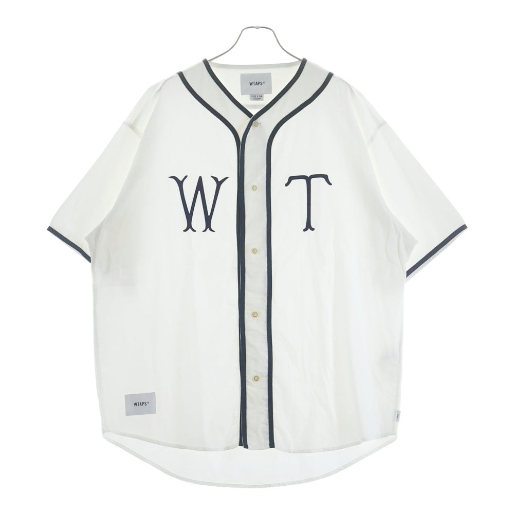WTAPS(ダブルタップス) 25SS LEAGUE SS COTTON WHITE リーグコットンベースボール コットン 半袖シャツ ホワイト 251TQDT-SHM09