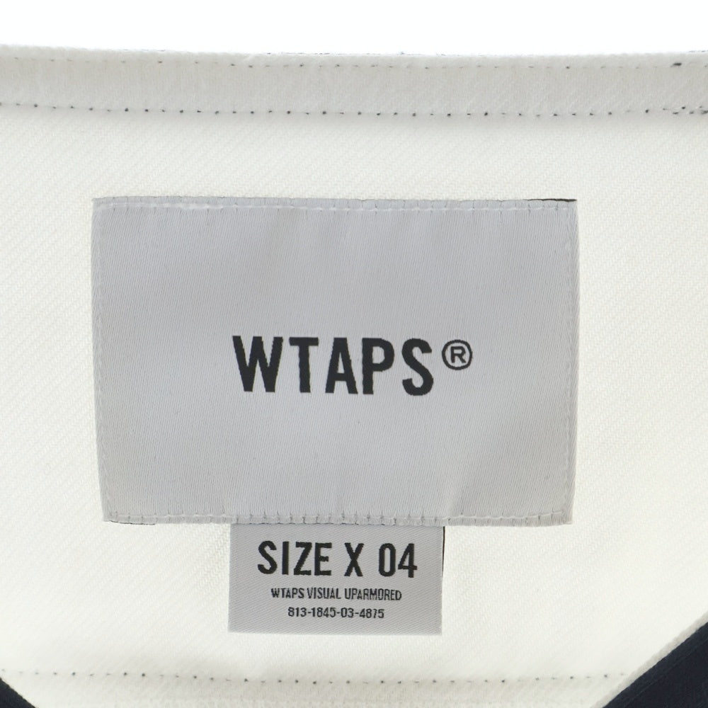 WTAPS(ダブルタップス) 25SS LEAGUE SS COTTON WHITE リーグコットンベースボール コットン 半袖シャツ ホワイト 251TQDT-SHM09