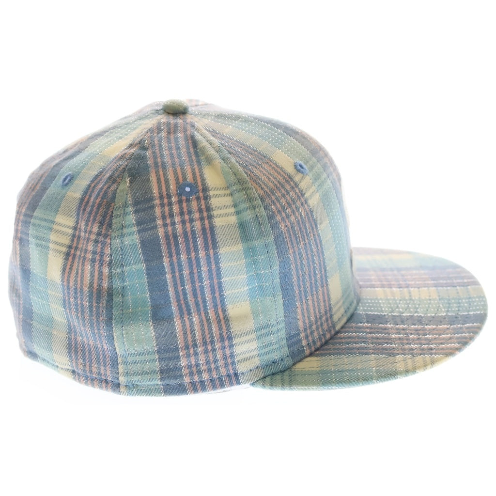 SUPREME(シュプリーム) 23SS ×NEW ERA Metallic Plaid S Logo ニューエラ フロントロゴエンブロイダリー ラメデザイン キャップ 帽子 ブルー レディース