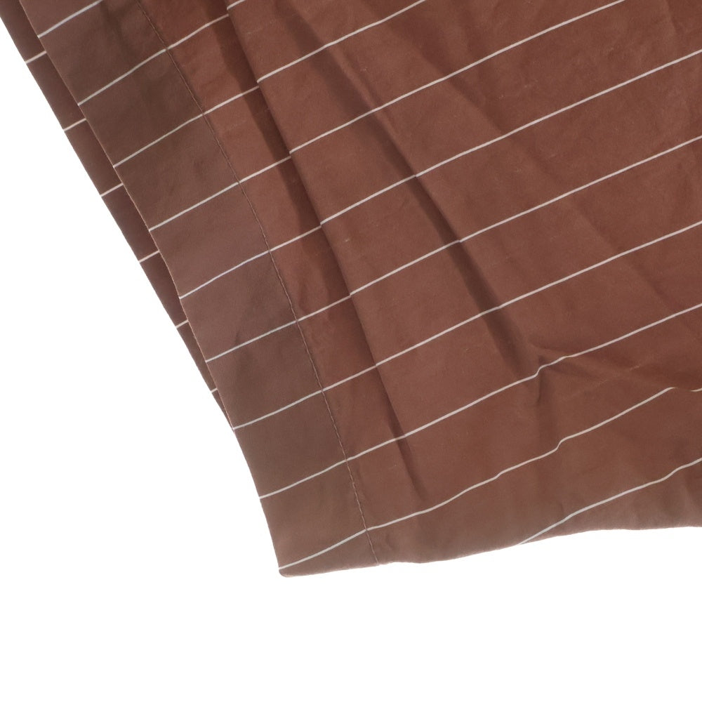 SUPREME(シュプリーム) 25SS Stripe S/S Pajama Shirt ロゴエンブロイダリー ストライプ マルチポケットデザイン 半袖パジャマシャツ ブラウン