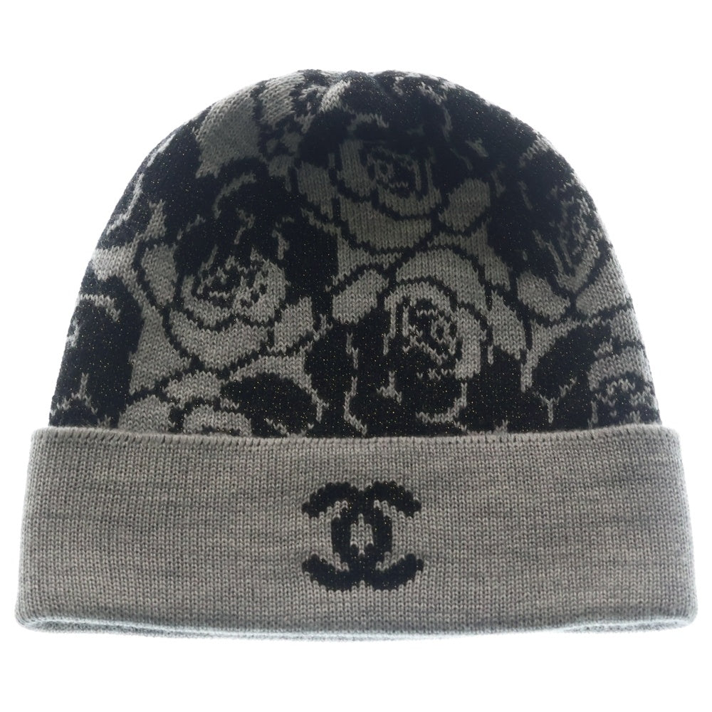 CHANEL(シャネル) カメリア ココマーク カシミヤ混 ウールニット