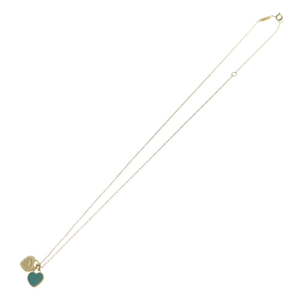 TIFFANY & Co.(ティファニー) リターントゥ ミニ ダブル ハートタグ ネックレス ペンダント ゴールド K18YG レディース