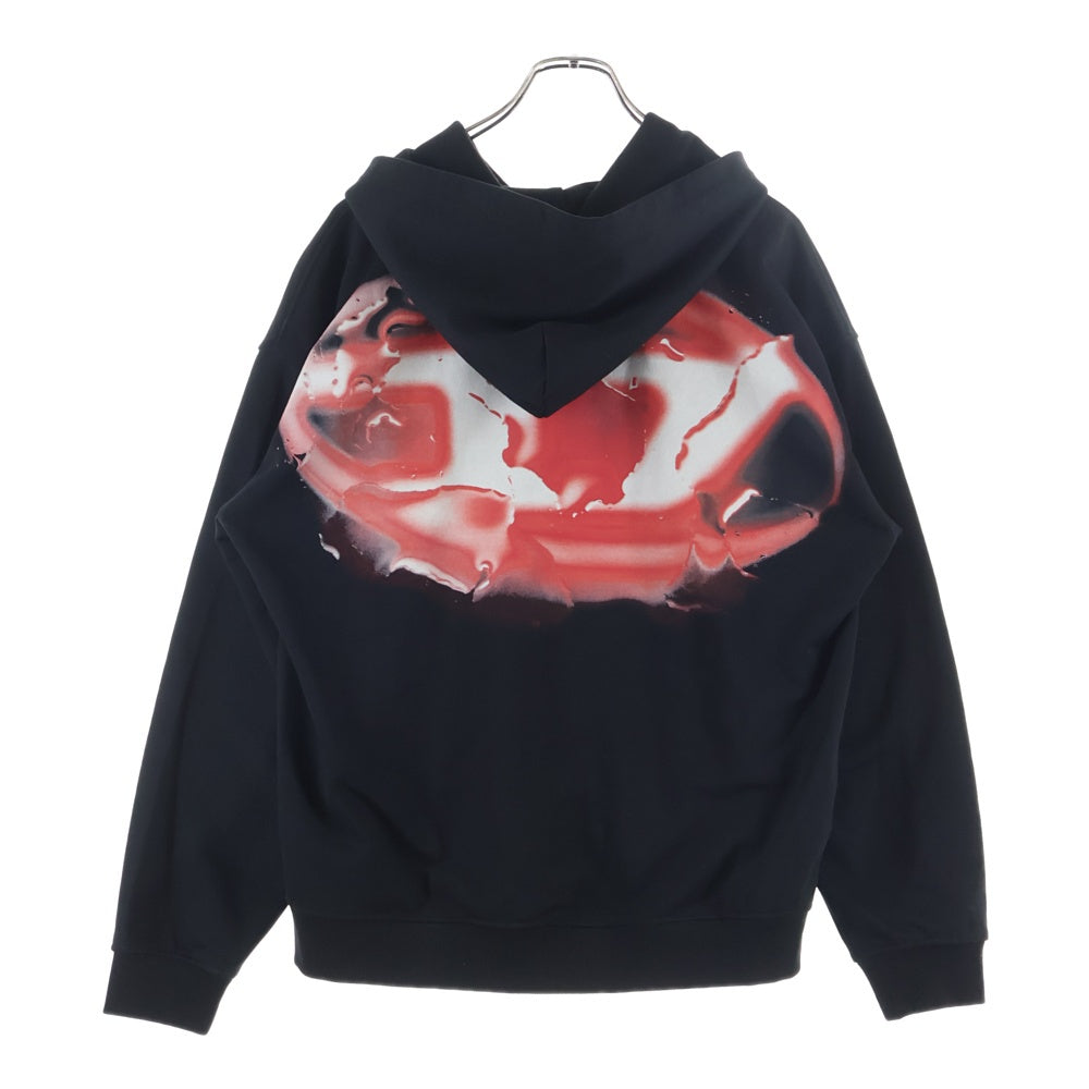 DIESEL(ディーゼル) S-BOXT-HOOD-K3 両面プリントデザイン スウェット プルオーバーパーカー ブラック A15724 0HAYT