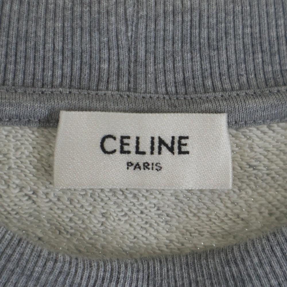 CELINE(セリーヌ) ロゴプリント プルオーバー クルーネックスウェットシャツ グレー RY0DY670Q.09MO