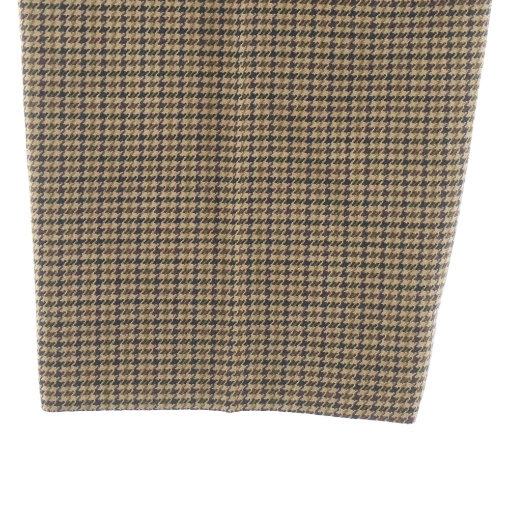 CELINE(セリーヌ) 21AW ハウンドトゥース 千鳥格子柄 スケートパンツ スラックス ブラウン 2P519192K