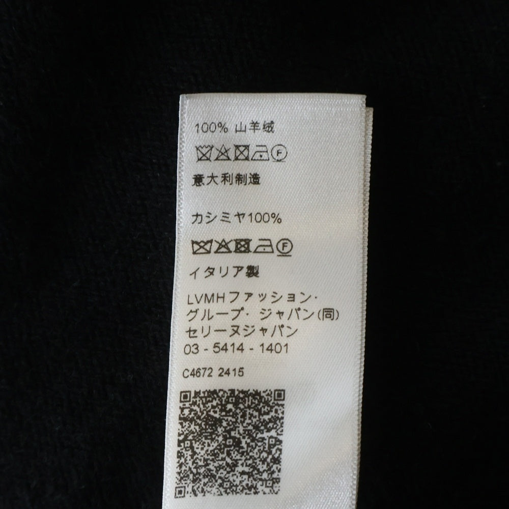 CELINE(セリーヌ) ロゴエンブロイダリー ヘリテージ カシミア クルーネックセーター レディース ブラック RY02N317V.38NO
