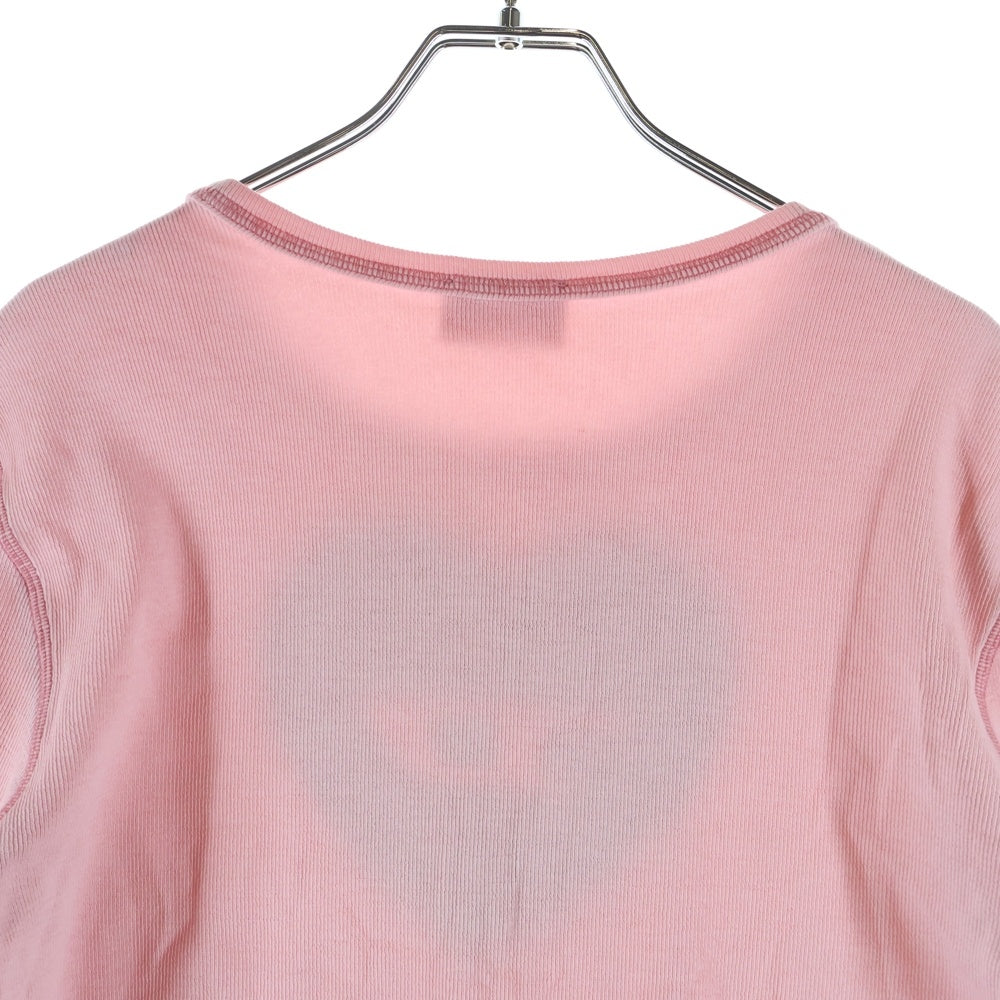 DIESEL(ディーゼル) 24SS T-ELE TEE Dロゴ ハートプリントTシャツ 半袖クルーネックカットソー レディース ピンク A12836