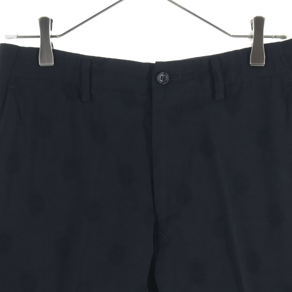 tricot COMME des GARCONS(トリコ コム デ ギャルソン) 04SS AD2003 ドット総柄 ウールスラックスパンツ レディース ブラック TM-P007