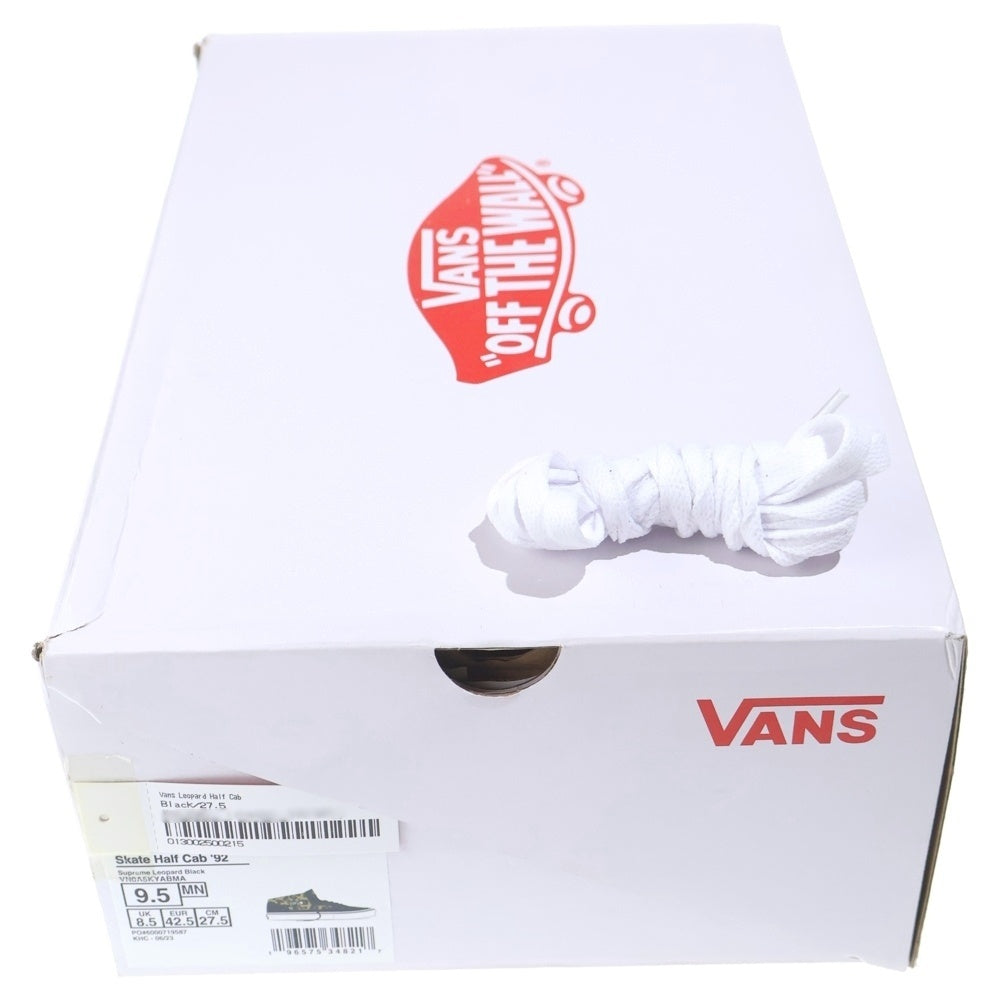 SUPREME(シュプリーム) 23AW ×Vans Leopard Half Cab バンズ レオパードハーフキャブ ミッドカットスニーカー ブラック/ベージュ US9.5/27.5cm 508357