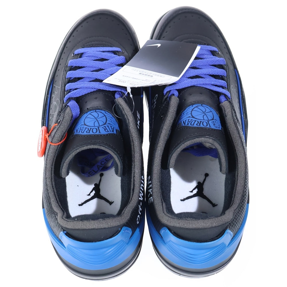 NIKE(ナイキ) ×OFF-WHITE AIR JORDAN 2 RETRO LOW SP オフホワイト エアジョーダン2 レトロ ローカットスニーカー ブラック/ブルー US9.5/27.5cm DJ4375-004