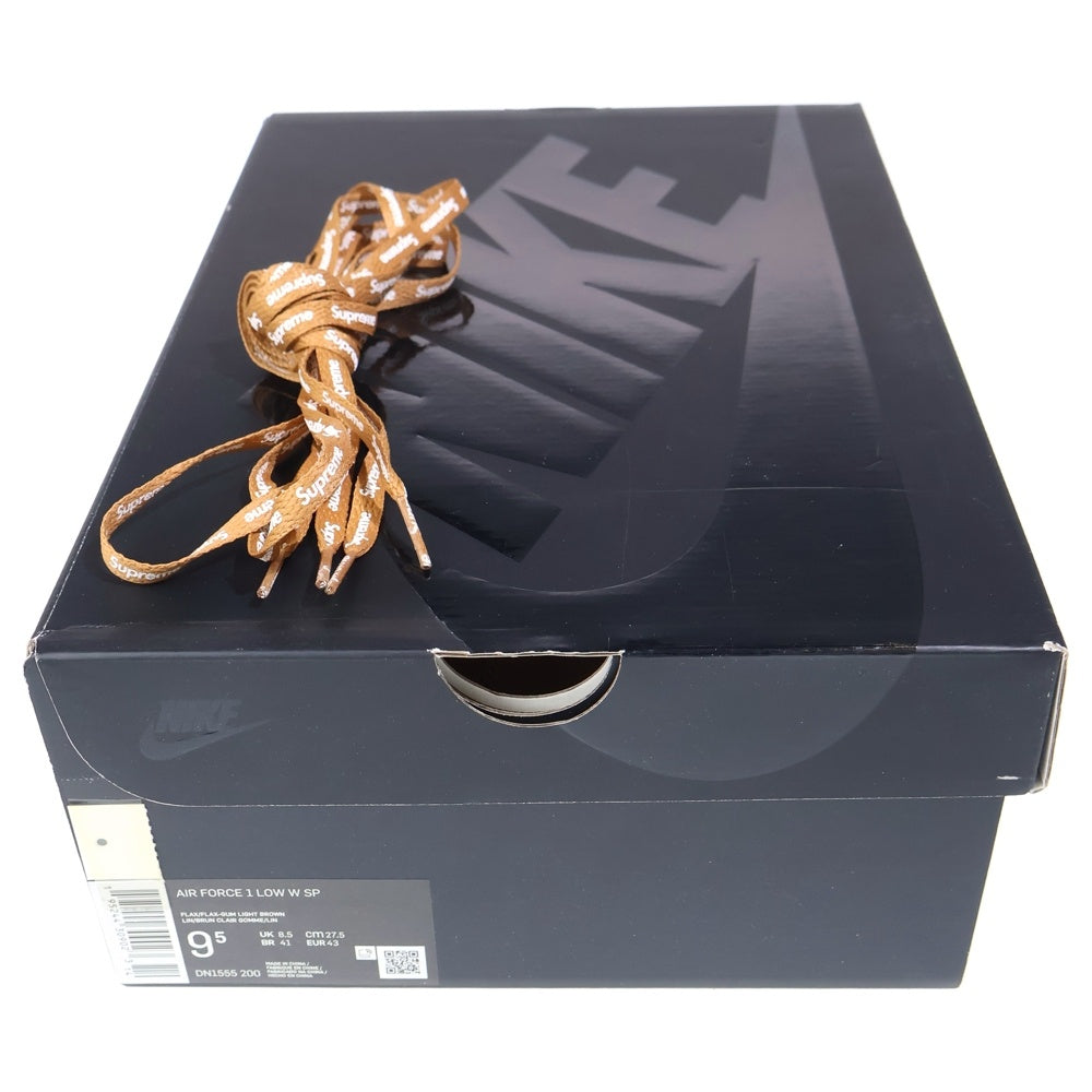 NIKE(ナイキ) ×SUPREME AIR FORCE 1 LOW SP シュプリーム エアフォースワン ウィート ローカットスニーカー ブラウン US9.5/27.5cm DN1555-200