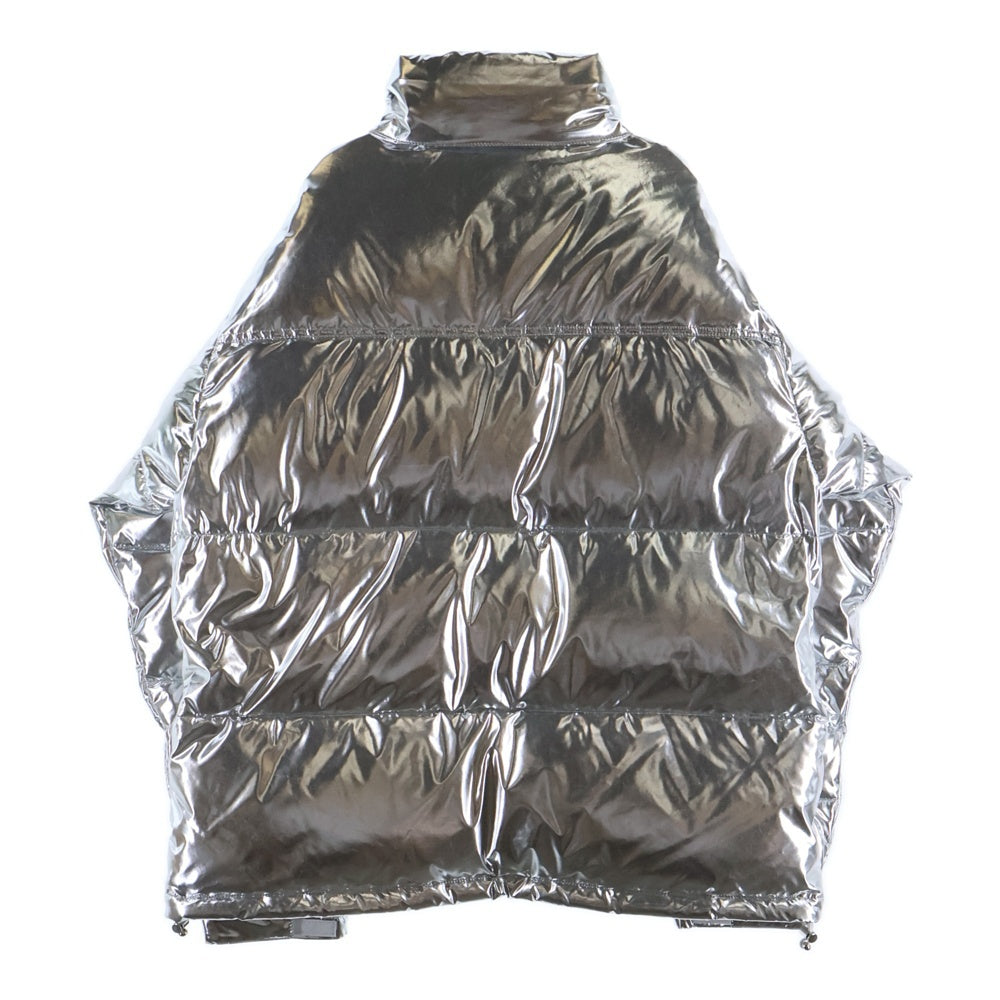 VETEMENTS(ヴェトモン) 20AW PUFFED JACKET オーバーサイズ ドローコード付き ジップアップ ダウンジャケット シルバー