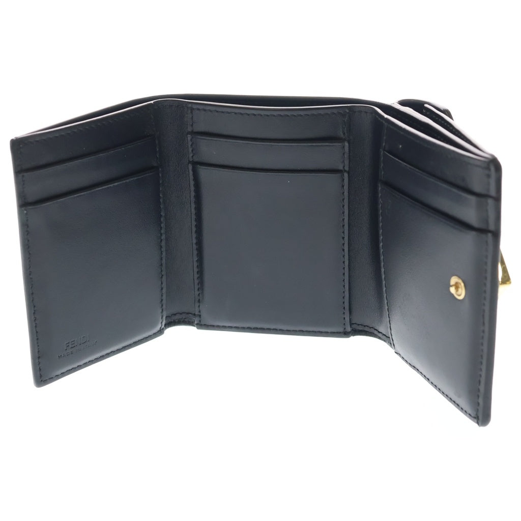 FENDI(フェンディ) FF DIAMONDS MINI TRIFOLD FFダイヤモンド ミニ コンパクトウォレット 三つ折り財布 ブラック 8M0480 ALV4