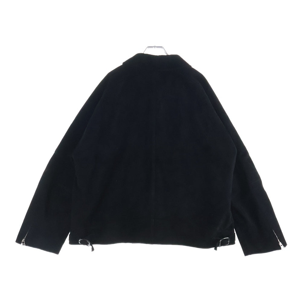 ANCELLM(アンセルム) 26SS GEEP LEATHER JACKET ギープレザー ジップアップジャケット ブラック ANC-JK84-B