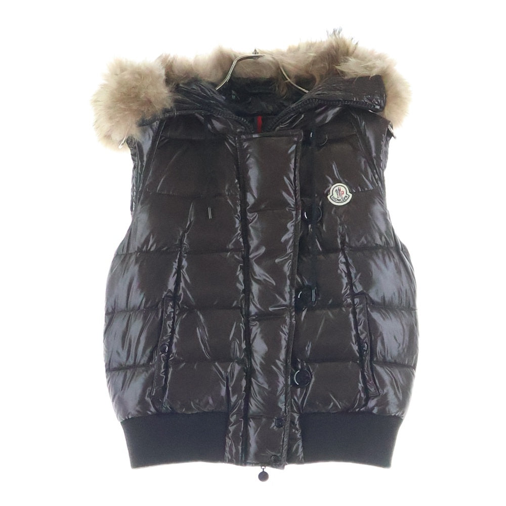 MONCLER(モンクレール) TARN GILET ターンジレ ファーフーデッドダウンベスト ブラウン 122-093-48302-25