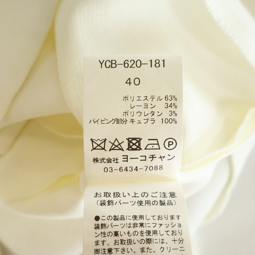 YOKO CHAN(ヨーコ チャン) パールスリット ブラウス レディース ホワイト YCB-620-181