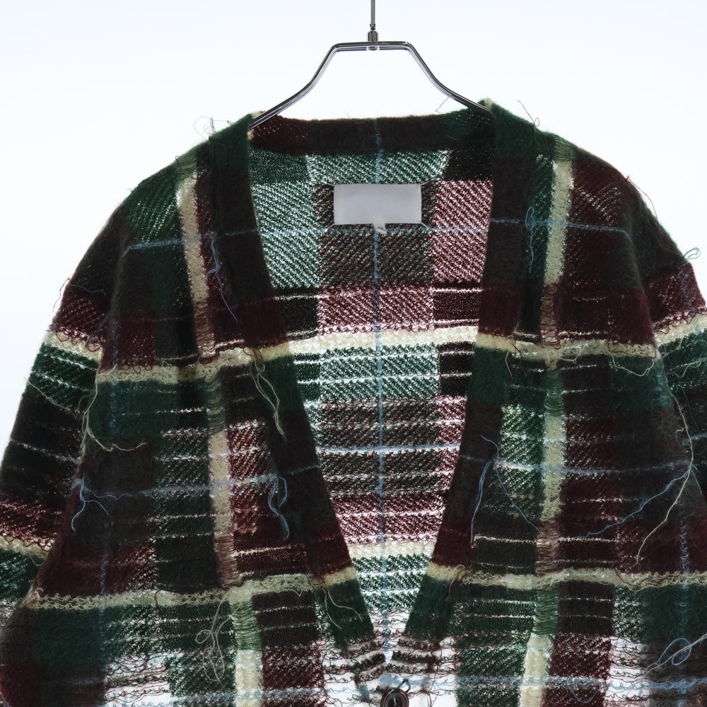 Maison Margiela(メゾンマルジェラ) 23AW チェック柄 モヘアカーディガン マルチカラー S67HP0001 S18322