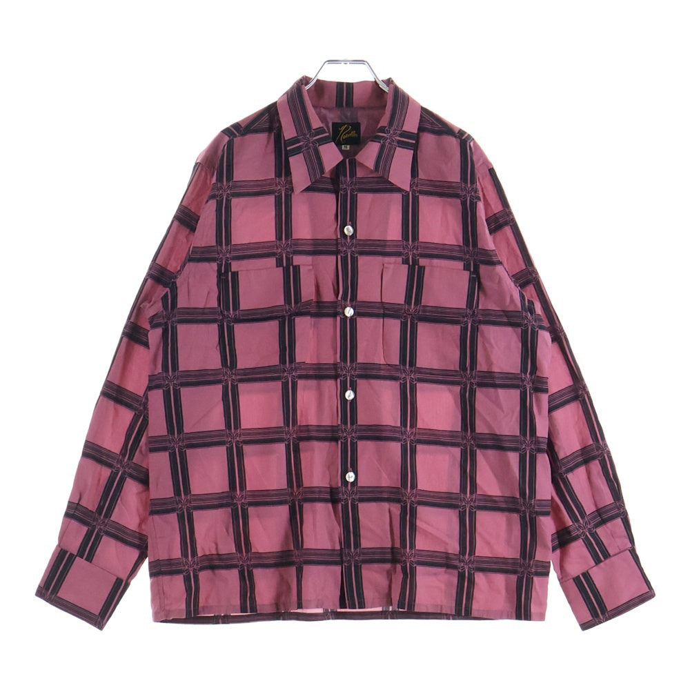 Needles(ニードルス) CLASSIC SHIRT-R/C LAWN CLOTH ローン クロス クラシック オープンカラー長袖シャツ ピンク MR179