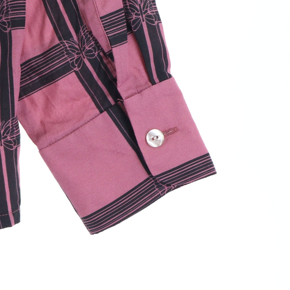 Needles(ニードルス) CLASSIC SHIRT-R/C LAWN CLOTH ローン クロス クラシック オープンカラー長袖シャツ ピンク MR179