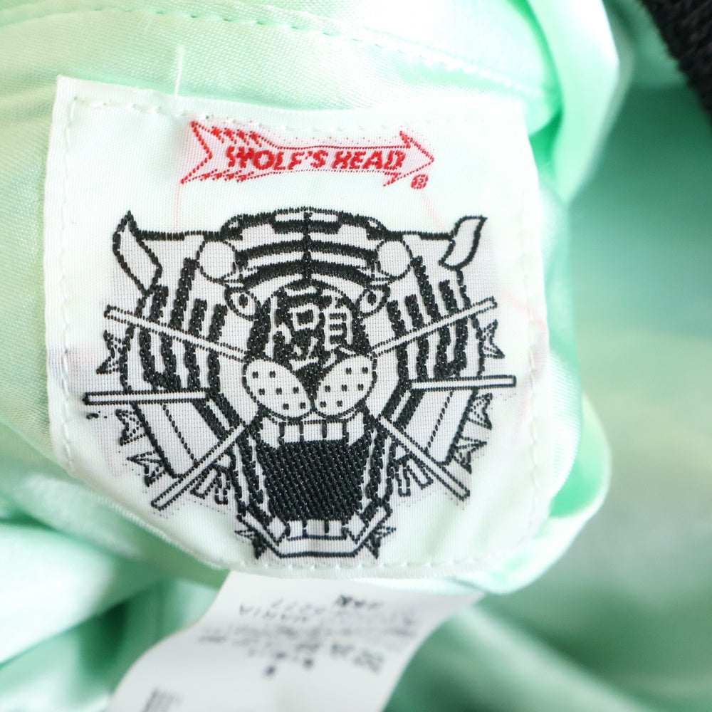 WACKO MARIA(ワコマリア) ×WOLF'SHEAD VELVET VIETNAM JACKET ウルフズヘッド ベルベット ベトナムジャケット ブルゾン ブルー WOLFSHEAD-WM-ML07