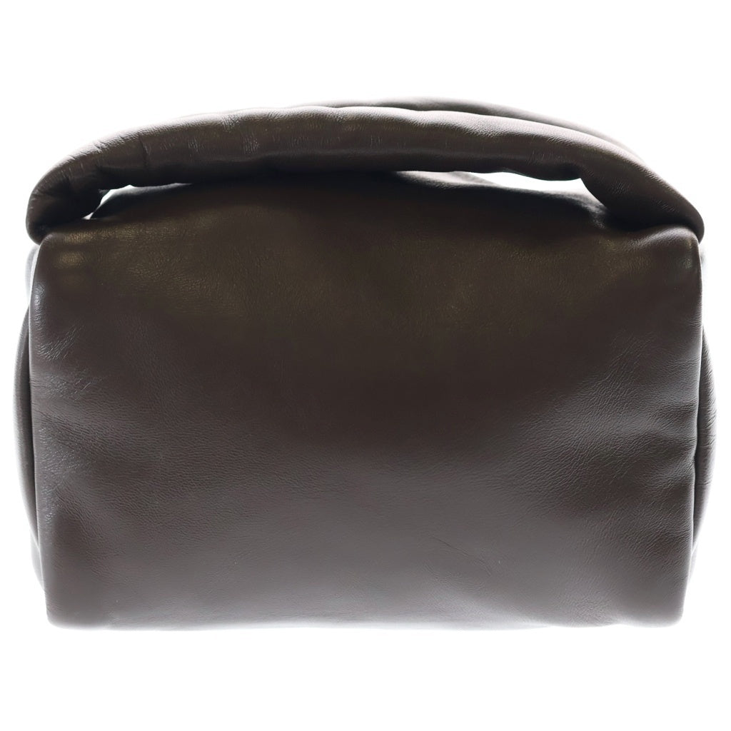 NO BRAND(ノーブランド) Bucket Baggage Puff Cube SMALL バケットバゲージ パフキューブ スモール レザーハンドバッグ ブラウン レディース