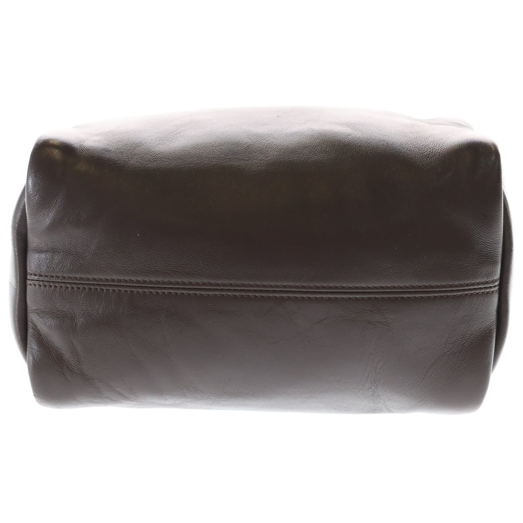 NO BRAND(ノーブランド) Bucket Baggage Puff Cube SMALL バケットバゲージ パフキューブ スモール レザーハンドバッグ ブラウン レディース