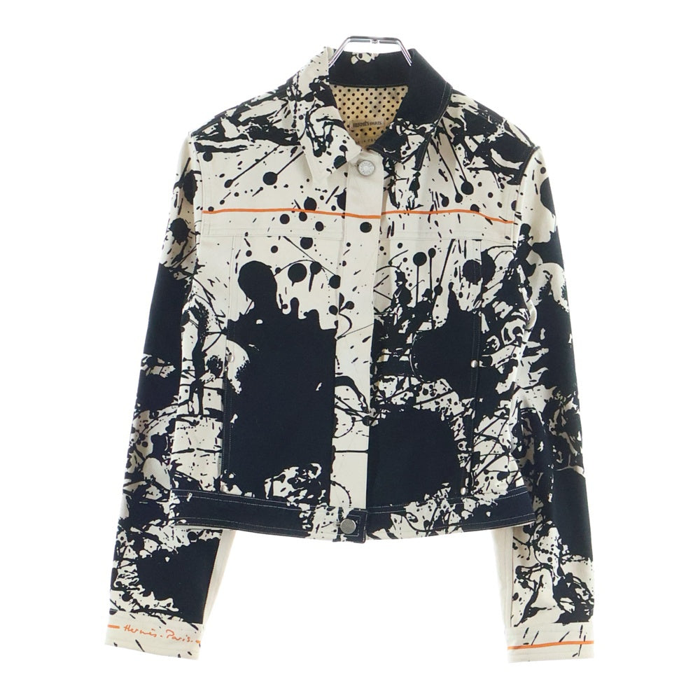 s*J様 HERMES Margiela期 ペイントジャケット セリエボタン M HERMES(エルメス) マルジェラ期 セリエボタン スプラッターペイント