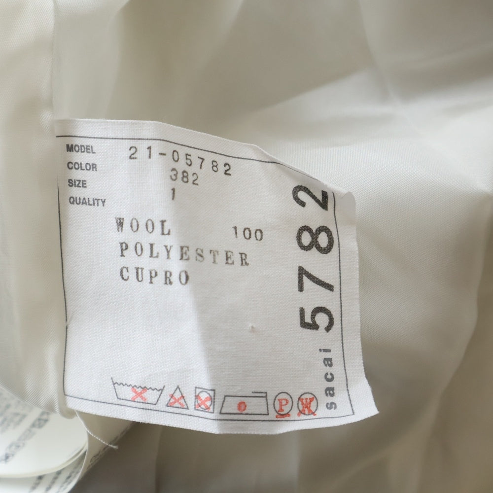 Sacai(サカイ) 21AW ジャケットドッキング プルオーバー ニットセーター グレー レディース 21-05782
