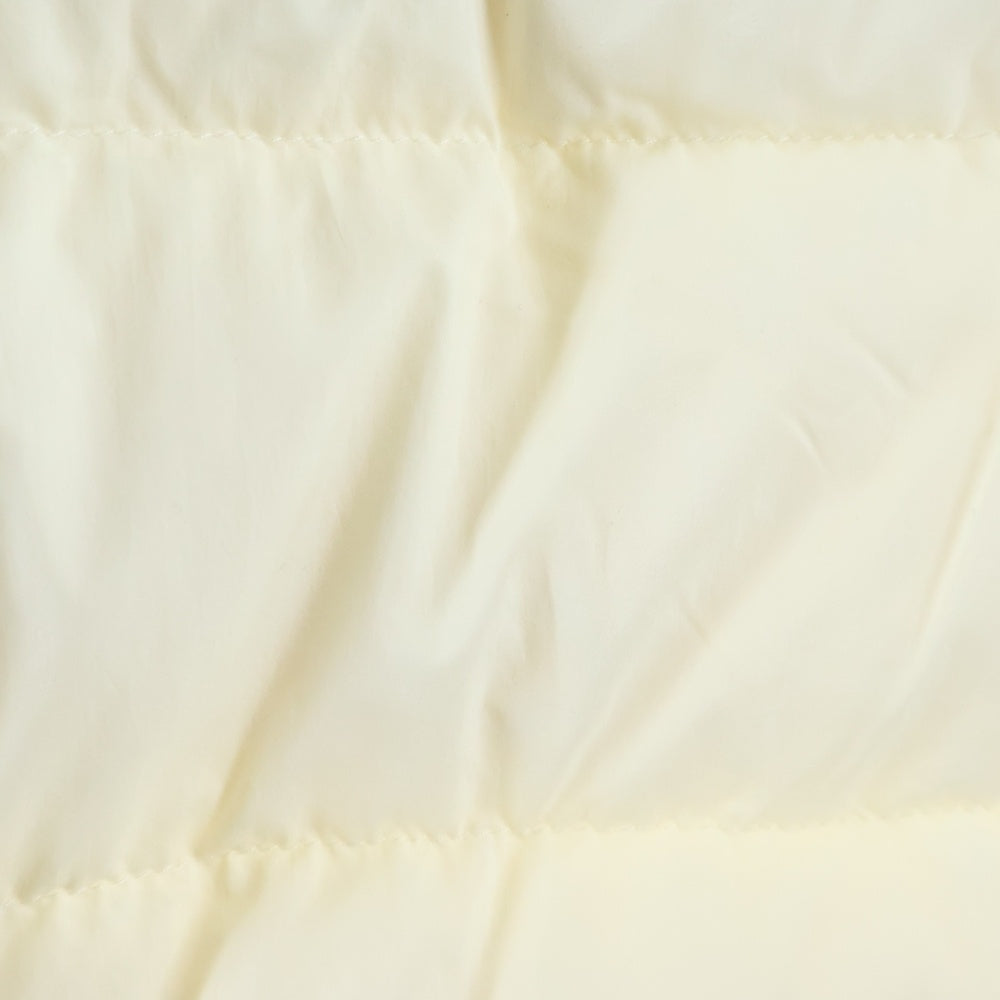 HERNO(ヘルノ) ウールダウン切り替えデザイン ノーカラー ジップアップロングコート ホワイト CA0275D-39138-1000 レディース