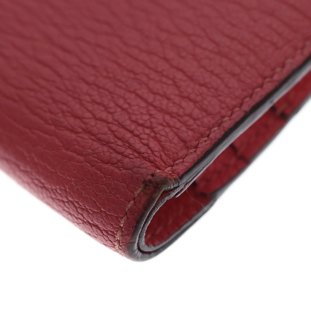 HERMES(エルメス) ベアン H金具 レザー カードケース A刻印 ピンク ゴールド金具 レディース