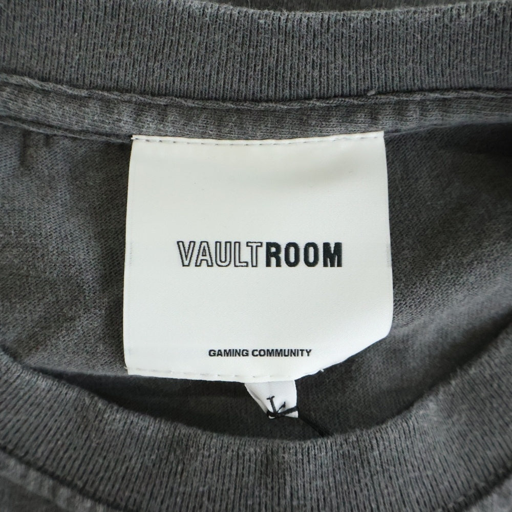 VAULTROOM(ボルトルーム) 鋼の錬金術師 フロントプリント ピグメント クルーネック 半袖Tシャツ カットソー グレー