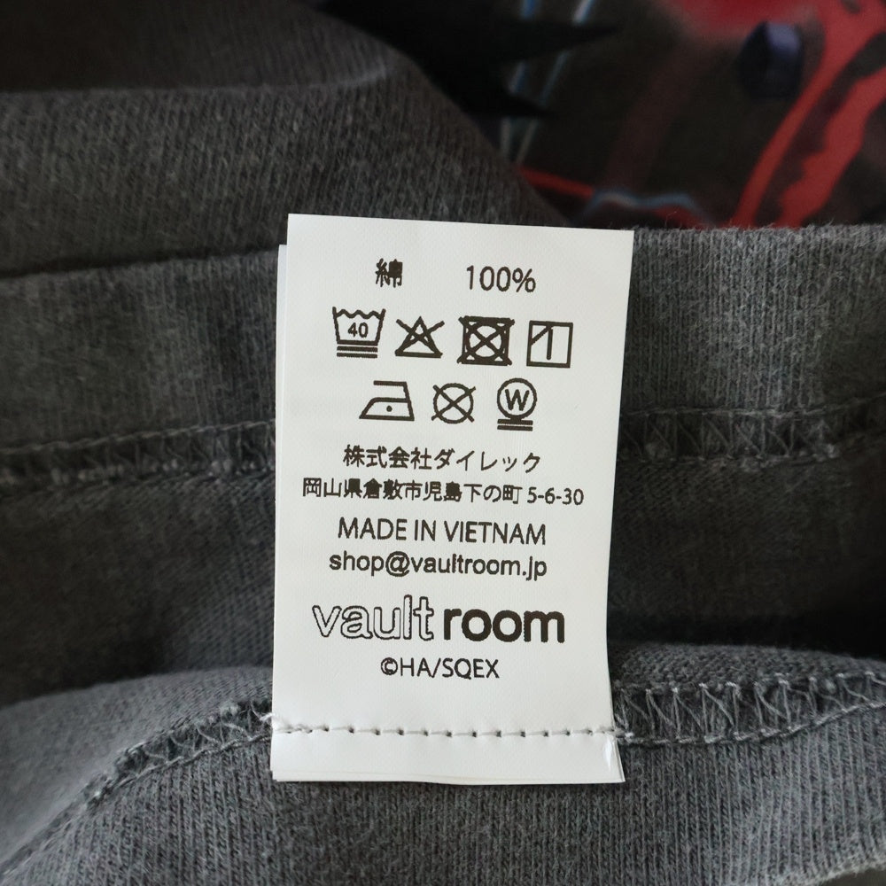 VAULTROOM(ボルトルーム) 鋼の錬金術師 フロントプリント ピグメント クルーネック 半袖Tシャツ カットソー グレー